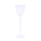 4 Pack | 18" Cup Flower Fillable Stem Clear Plastic Centerpiece Vases#whtbkgd