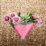 4 Pack | 18" Martini Flower Vase With Fillable Stem