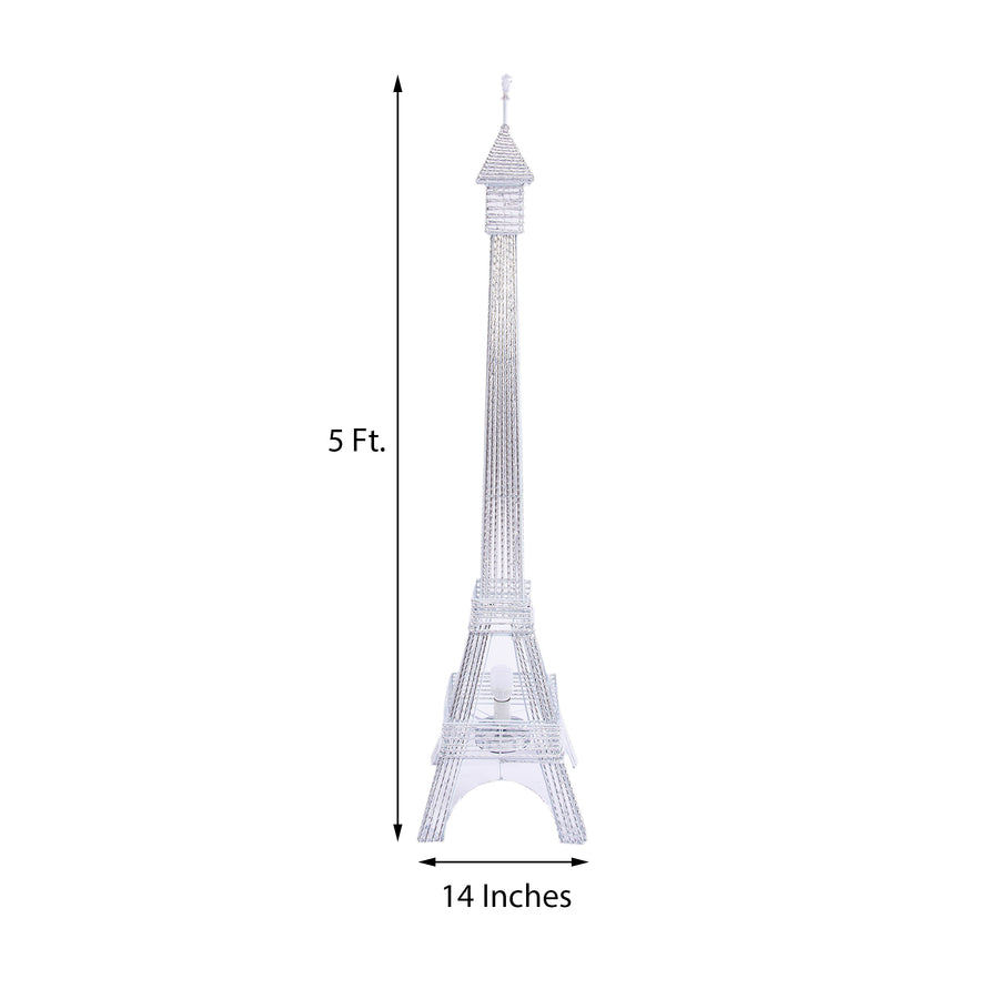 59 inch Color Changing LED Metal Eiffel Tower