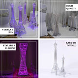 42 inch Color Changing LED Metal Eiffel Tower Columns