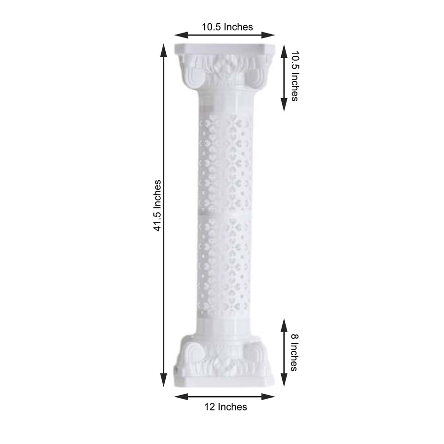 4 PCS Height Adjustable Artistic Roman Wedding Columns Plant Stand