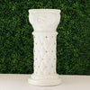 2 Pack | 25 inch Tall White PVC | 10mm Crystal Beaded Studded French Inspired Pedestal Column Stand