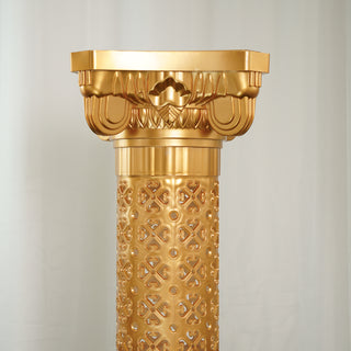 Create a Stunning Atmosphere with a 4 Pack of Gold Crafted Venetian Inspired Pedestal Stands