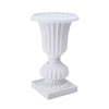 2 Pack | 20inch PVC Urn Planter, Floral Pedestal Flower Pot White Plant Stand#whtbkgd