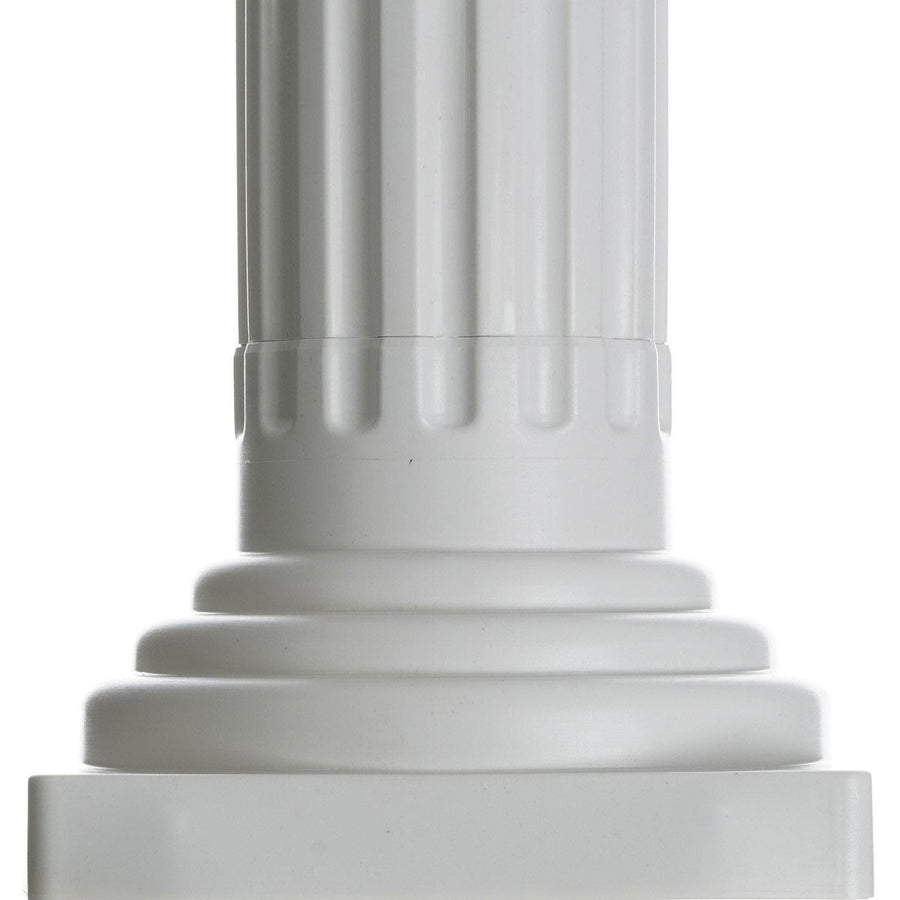 4 Pack | 34inch Tall | White PVC | Height Adjustable Roman Inspired | Pedestal Column Plant Stand