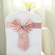 5 Pack | Dusty Rose | Reversible Chair Sashes with Buckle | Double Sided Pre-tied Bow Tie Chair Bands | Satin & Faux Leather