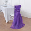 5 Pack | 22x78 inches Purple DIY Premium Designer Chiffon Chair Sashes