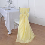 5 Pack | 22x78 inches Yellow DIY Premium Designer Chiffon Chair Sashes