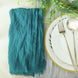 5 Pack | Peacock Teal Gauze Cheesecloth Boho Dinner Napkins | 24x19inches
