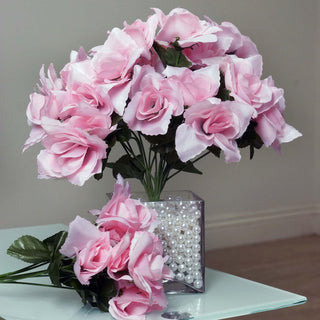 Pink Artificial Premium Silk Blossomed Rose Flowers