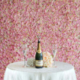 Pink/Cream UV Protected Hydrangea Flower Wall Mat Backdrop