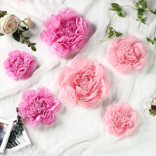 Add Elegance to Your Space with Pink Peony 3D Paper Flowers Wall Decor