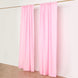 2 Pack Pink Polyester Event Curtain Drapes, 10ftx8ft Backdrop Event Panels With Rod Pockets 130 GSM
