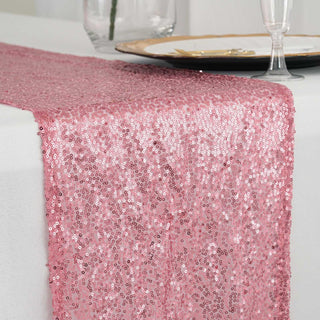 Pink Sequin Table Runner for Elegant Table Decor