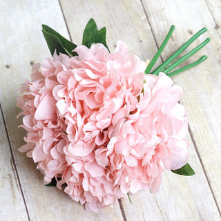 Elegant Pink Real Touch Artificial Silk Peonies Flower Bouquet