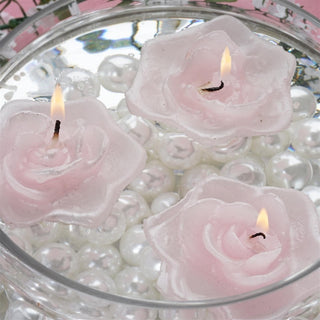 Add Elegance to Your Event with Pink Rose Flower Floating Candles