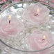 4 Pack | 2.5inches Pink Rose Flower Floating Candles, Wedding Vase Fillers