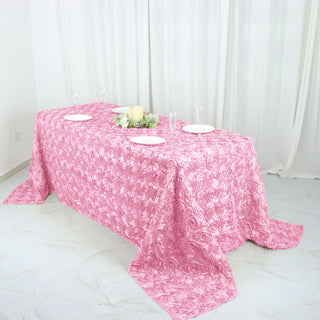Elegant Pink Satin Tablecloth for Stunning Event Decor