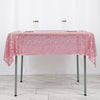 54 inch x 54 inch Pink Premium Sequin Square Tablecloth 