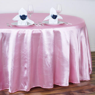 Premium Quality Pink Satin Tablecloth for Every Occasion