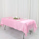 60Inchx102Inch Pink Satin Rectangular Tablecloth