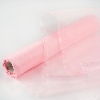Pink Sheer Chiffon Fabric Bolt for Wedding and Party Decor