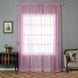 2 Pack | Pink Sheer Organza Curtains With Rod Pocket Window Treatment Panels - 52x108inch