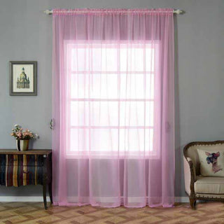 Add a Touch of Elegance with Pink Sheer Organza Curtains