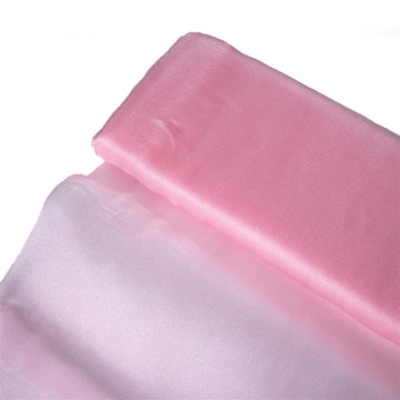 54"x10yd Pink Solid Sheer Chiffon Fabric Bolt, DIY Voile Drapery Fabric