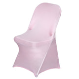 Pink Spandex Stretch Fitted Folding Slip On Chair Cover - 160 GSM#whtbkgd