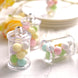 12 Pack | 3.5inch Plastic Candy Jars, Disposable Favor Goodie Containers With Clear Lids