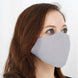 2 Ply Silver Ultra Soft 100% Organic Cotton Face Masks, Reusable Fabric Masks With Soft Ear Loops