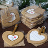 3inch Pre-Gift Wrapped Heart Shaped Picture Frame Wedding Favor, Unique Luggage Tag
