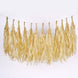 12 Pack | Pre-Tied Champagne Paper Fringe Tassels With Garland String, Hanging Streamer Banner