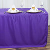 6FT Purple Fitted Polyester Rectangular Table Cover