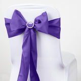 5 PCS | 6" x 108" Purple Polyester Chair Sash