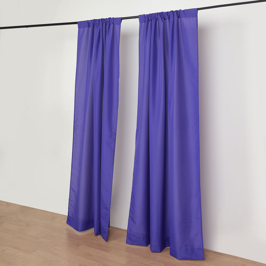 Purple Polyester Photography Backdrop Curtains, Drapery Panels With Rod Pockets, 10ftx8ft - 130 GSM