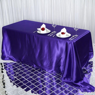 Create Unforgettable Moments with Purple Satin Tablecloth