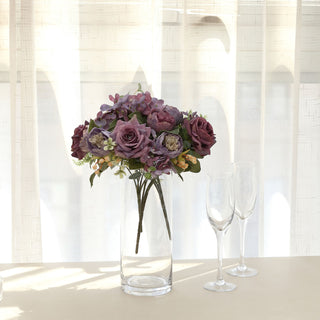 Add Elegance to Your Space with 2 Pack | 12" Purple Silk Peony Flower Arrangements