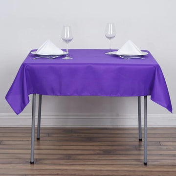 54"x54" Purple Square Seamless Polyester Tablecloth