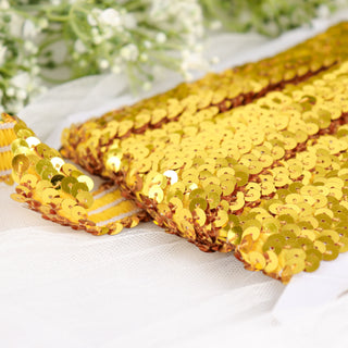 Add a Touch of Elegance with Metallic Gold Sequin Ribbon