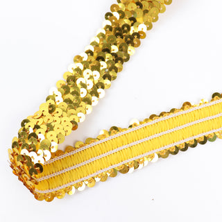 Shine and Sparkle with Our Glittering Sequin Elastic Trim