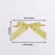 50 Pcs | 4inch Gold Nylon Pre Tied Ribbon Bows For Gift Basket Party Favor Bags Decor Glitter Design