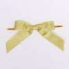 50 Pcs | 4inch Gold Nylon Pre Tied Ribbon Bows For Gift Basket Party Favor Bags Decor Glitter Design#whtbkgd