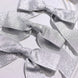50 Pcs 4inch Silver Nylon Pre Tied Ribbon Bows For Gift Basket Party Favor Bags Decor Glitter Design