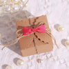 50 Pcs | 1.5inch Fuchsia Grosgrain Pre Tied Ribbon Bows, Gift Basket Party Favor Bags Decor