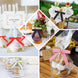50 Pcs | 3inch Red/White Saddle Stitch Pre Tied Ribbon Bows, Gift Basket Party Favor Bags Decor