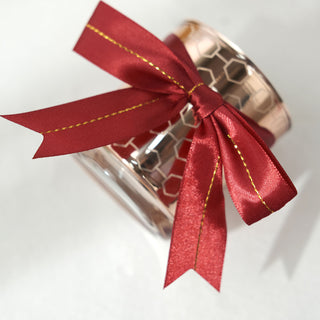 Add Elegance to Your Gifts and Decor with Burgundy Satin Ribbon Bows