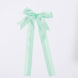 50 Pcs | 10inches Mint Green Pre Tied Ribbon Bows, Satin Ribbon With Gold Foil#whtbkgd