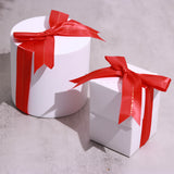 50 Pcs | 10inches Red Pre Tied Ribbon Bows, Satin Ribbon With Gold Foil